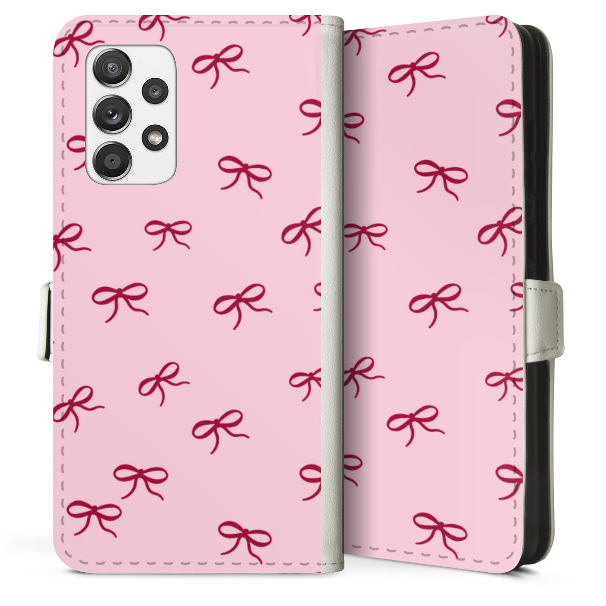 Schleifen Muster Rot Pink