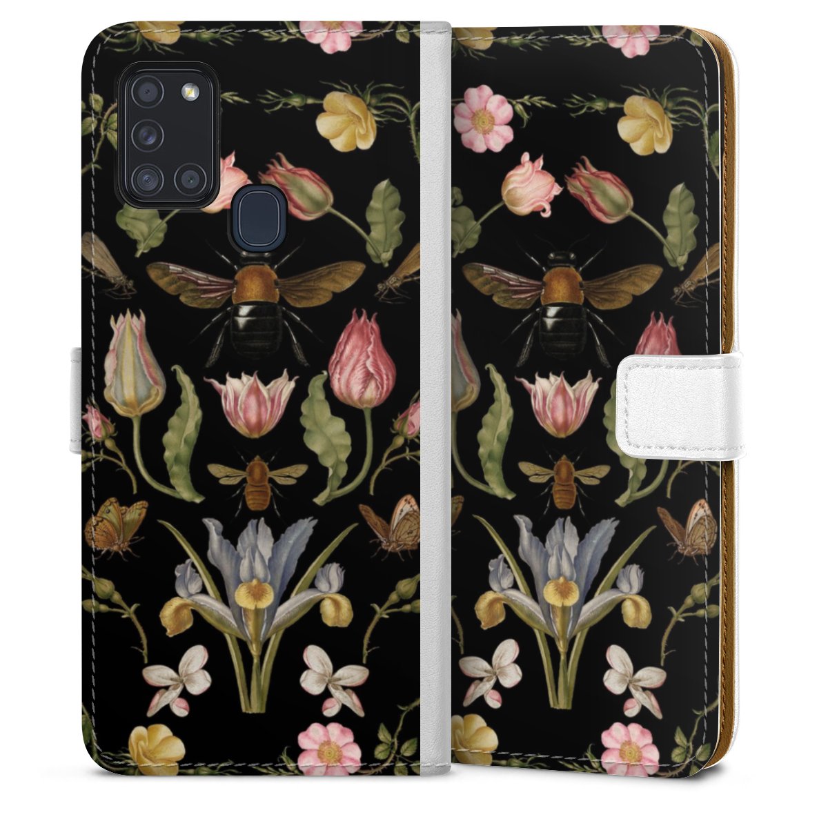 Veldbloemen en Bijen Zwart