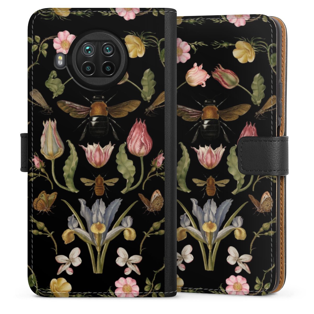 Wildblumen und Biene Schwarz