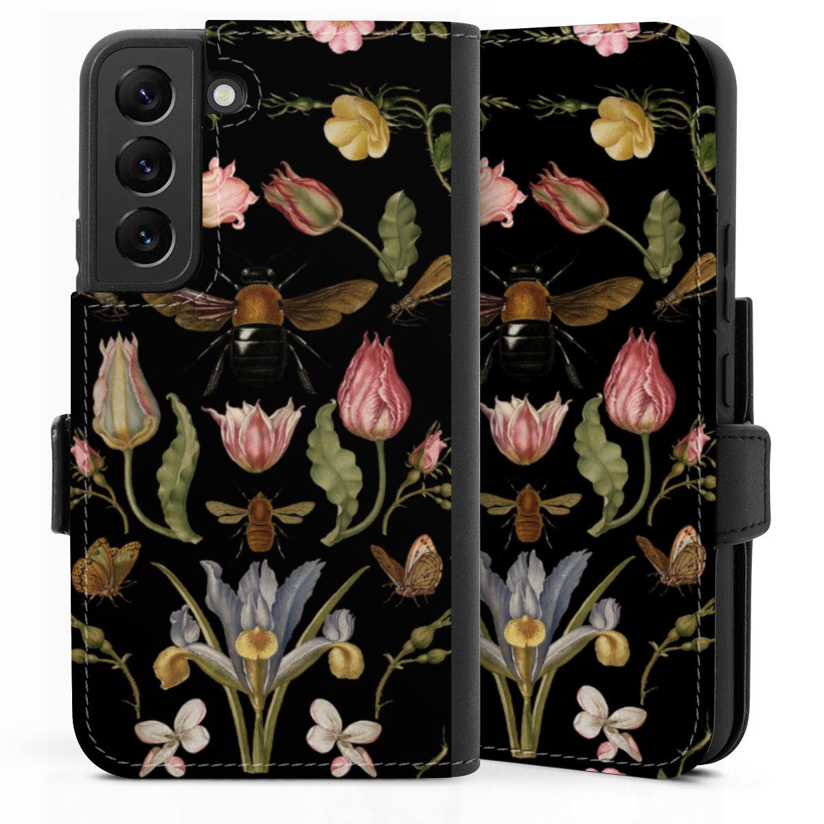 Fiori di campo e api nere