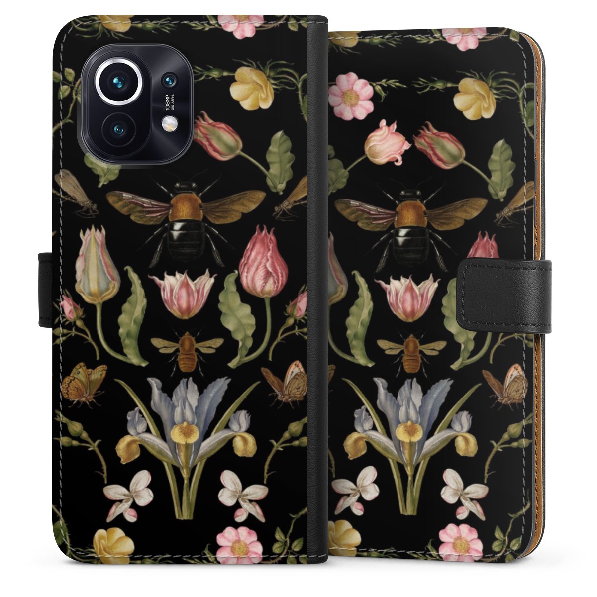 Wildblumen und Biene Schwarz