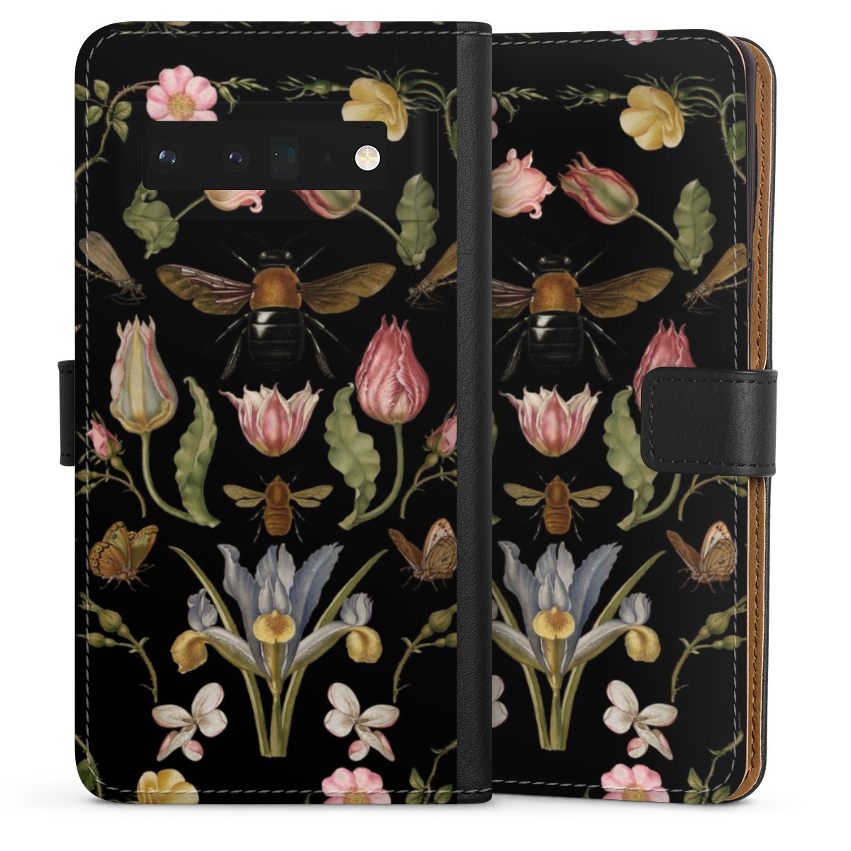 Fiori di campo e api nere