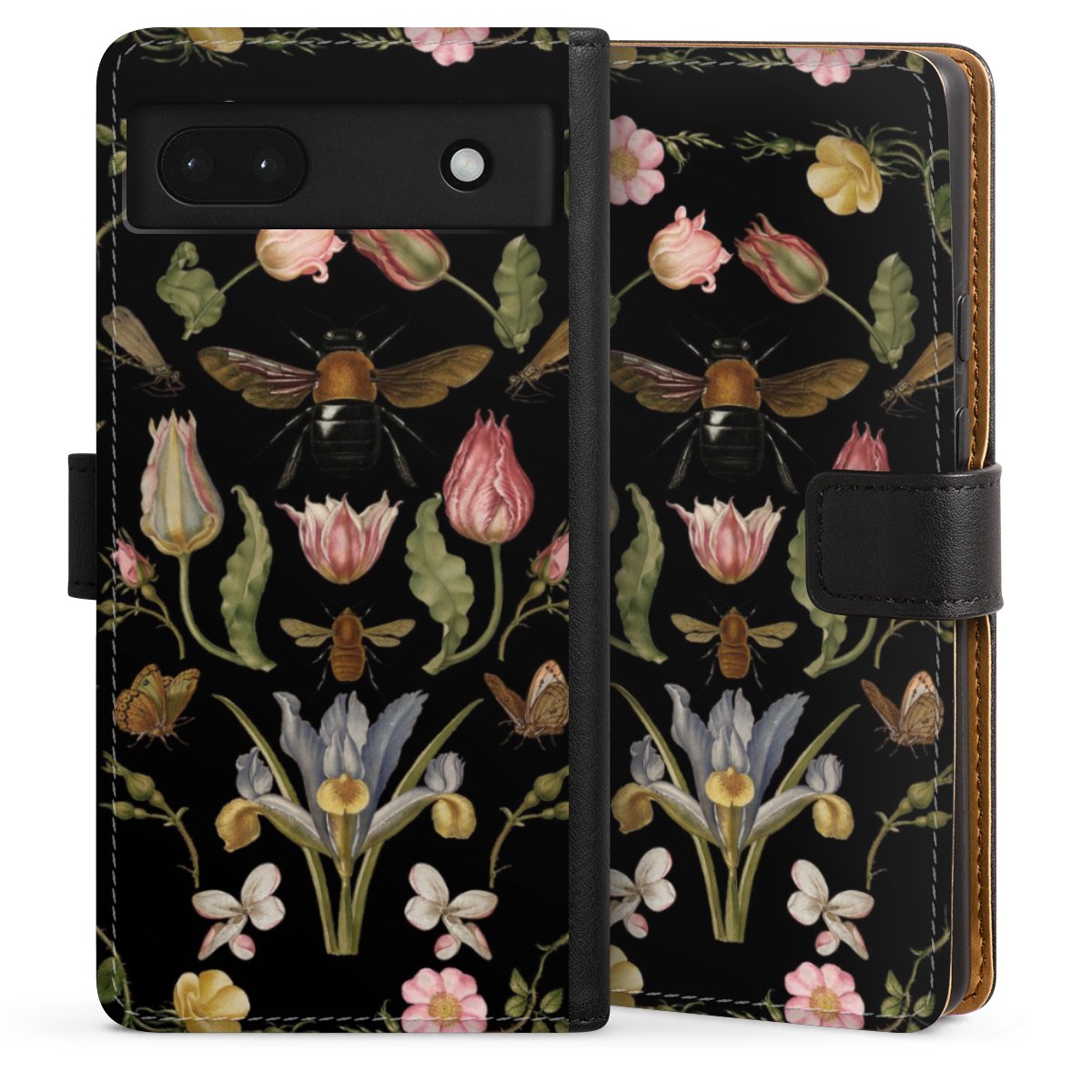 Veldbloemen en Bijen Zwart