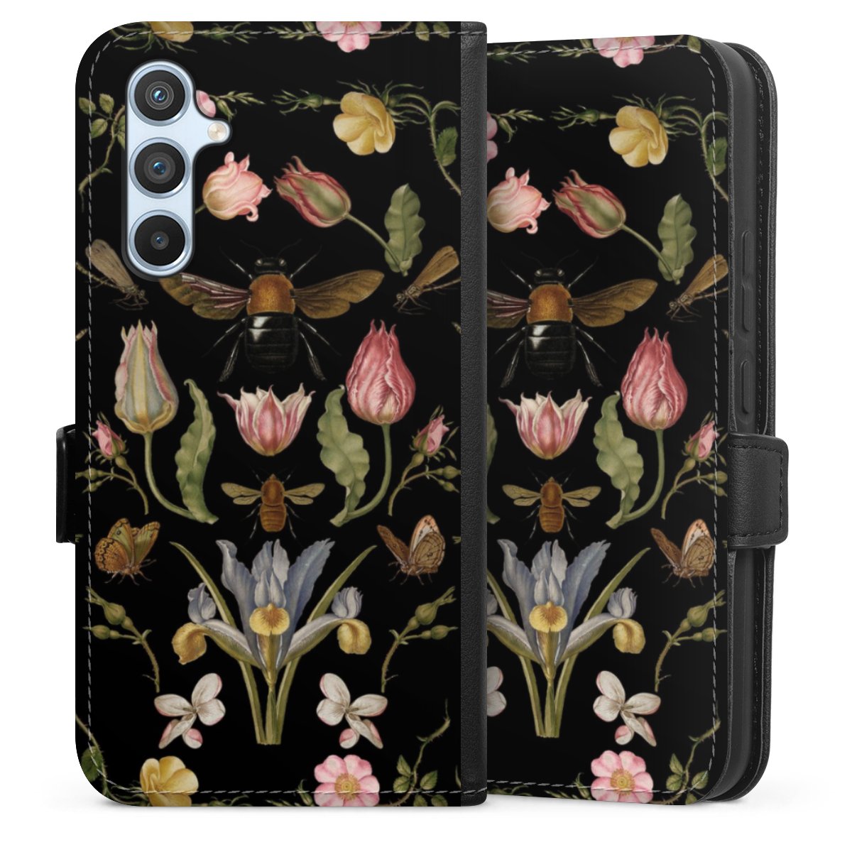 Veldbloemen en Bijen Zwart