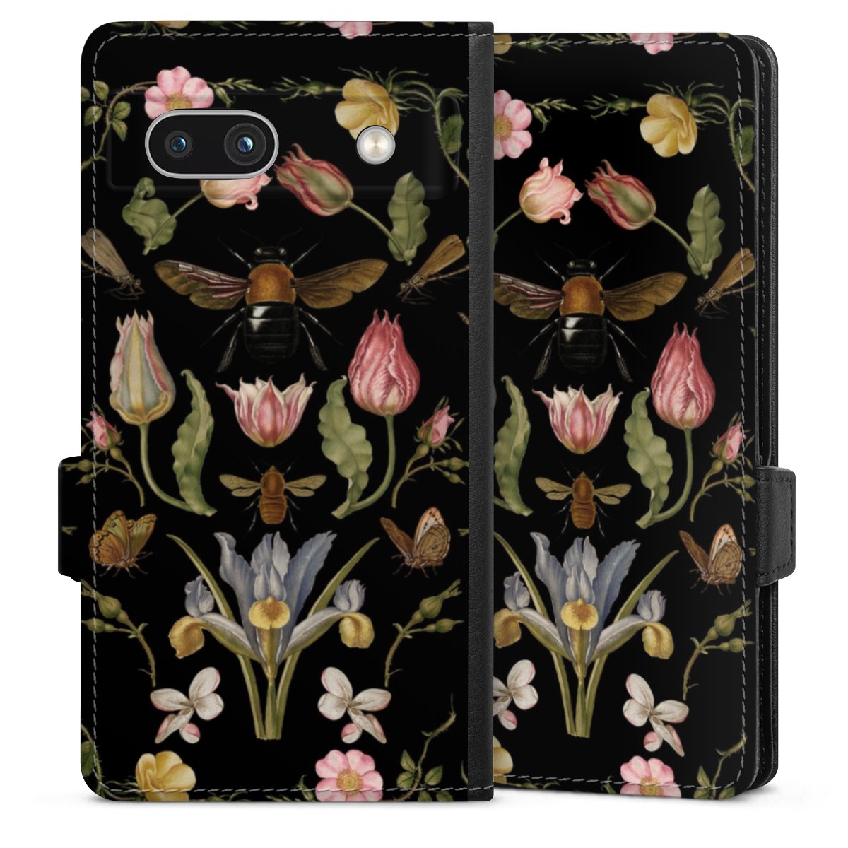 Fiori di campo e api nere