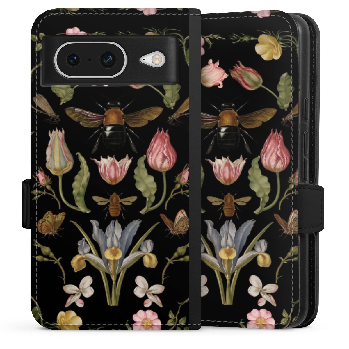 Fiori di campo e api nere