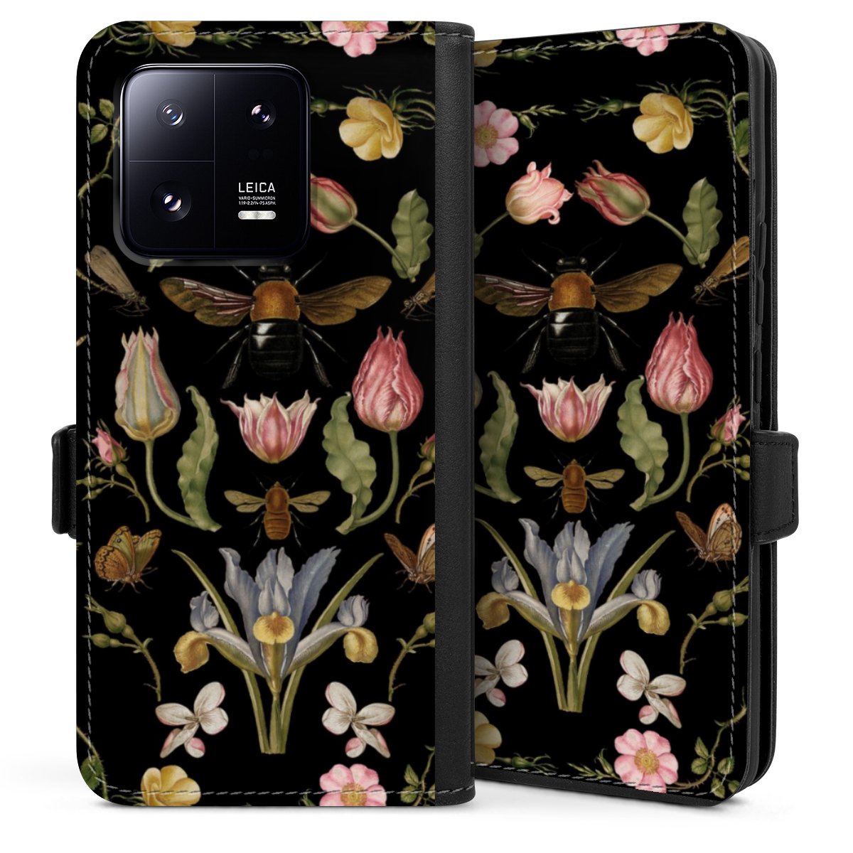 Veldbloemen en Bijen Zwart