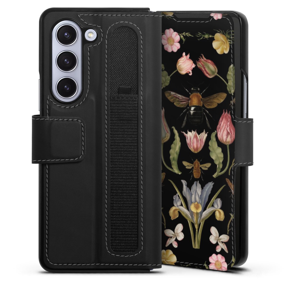 Veldbloemen en Bijen Zwart