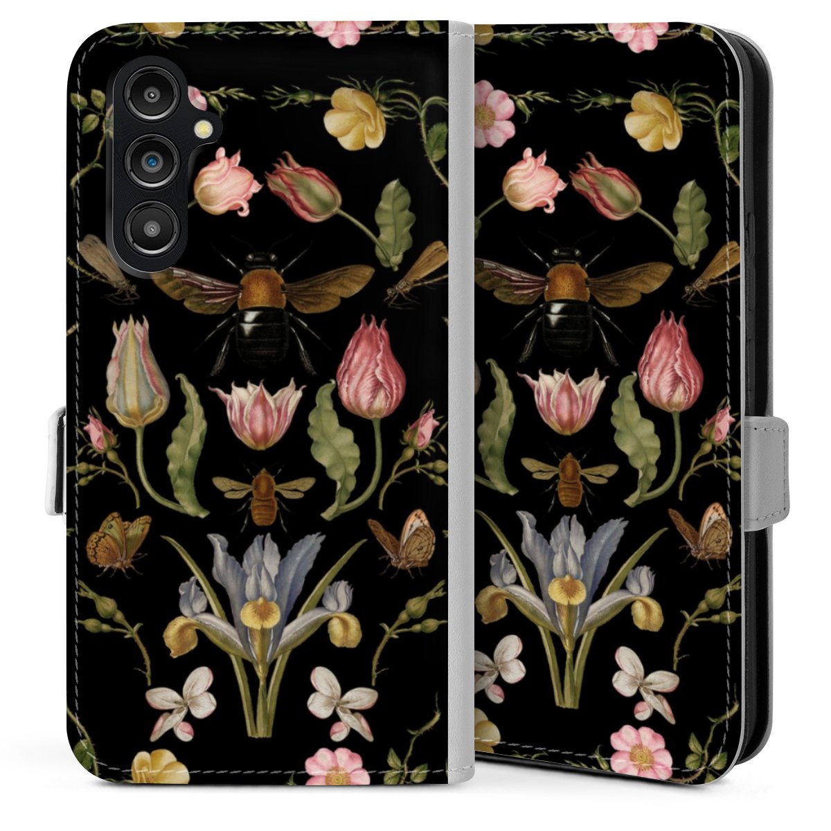 Veldbloemen en Bijen Zwart