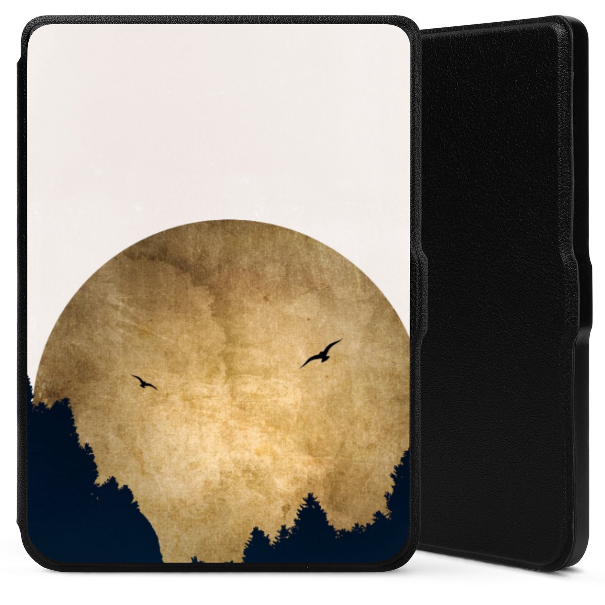 Twee vogels en de maan