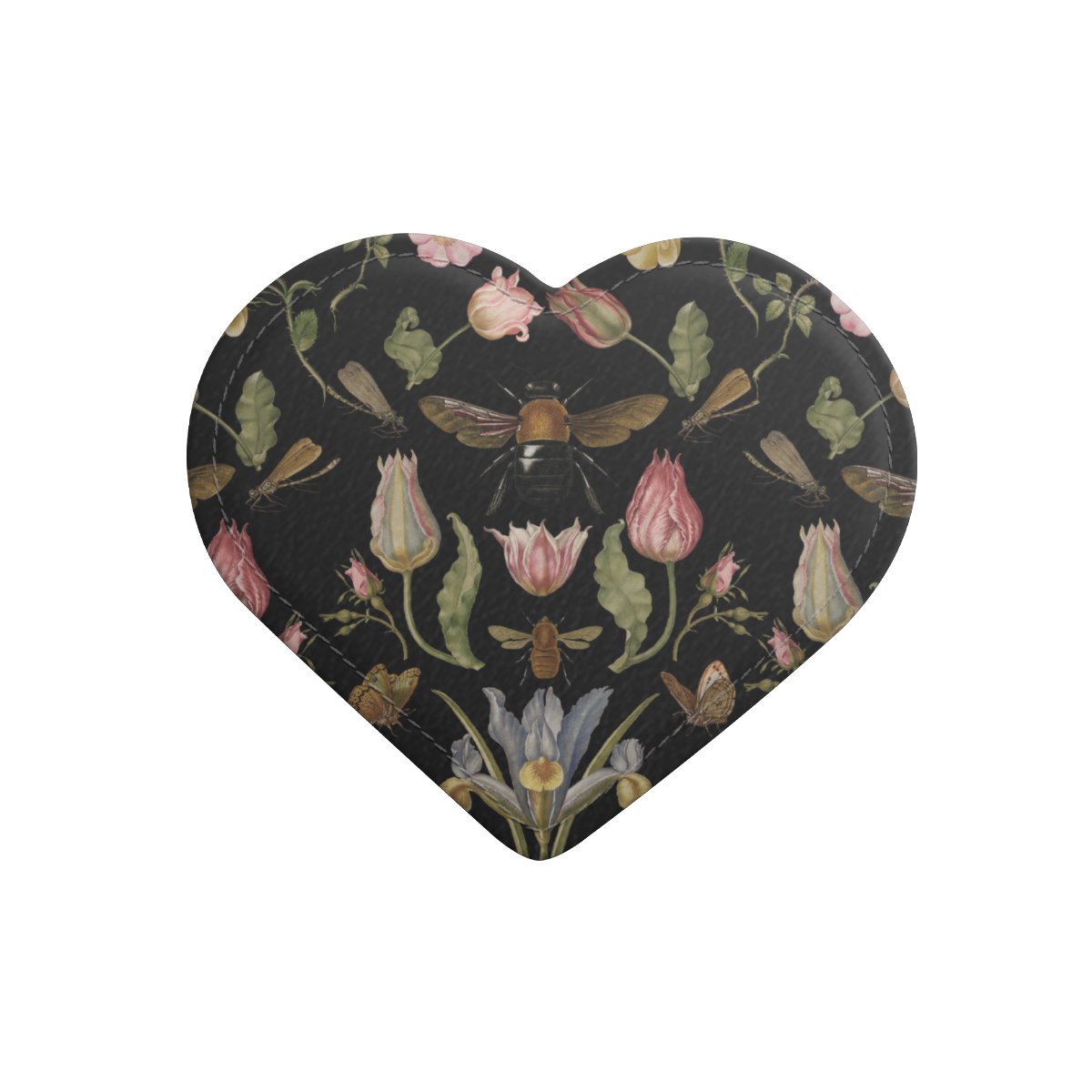 Fleurs Sauvages et Abeilles Fond Noir