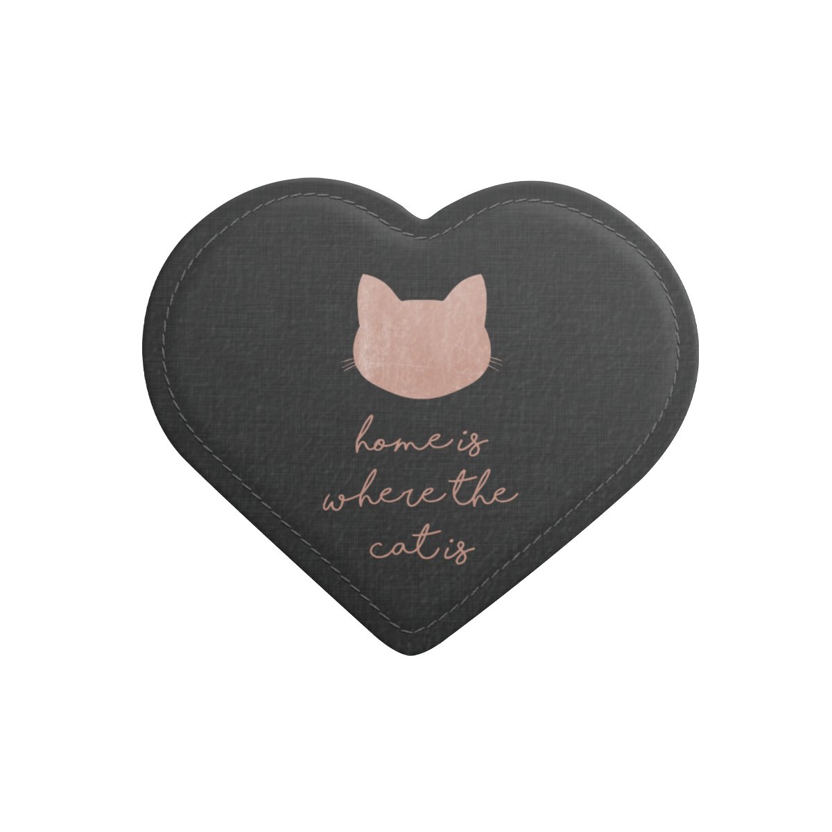 Home Is Where The Cat Is - Rosa su nero 