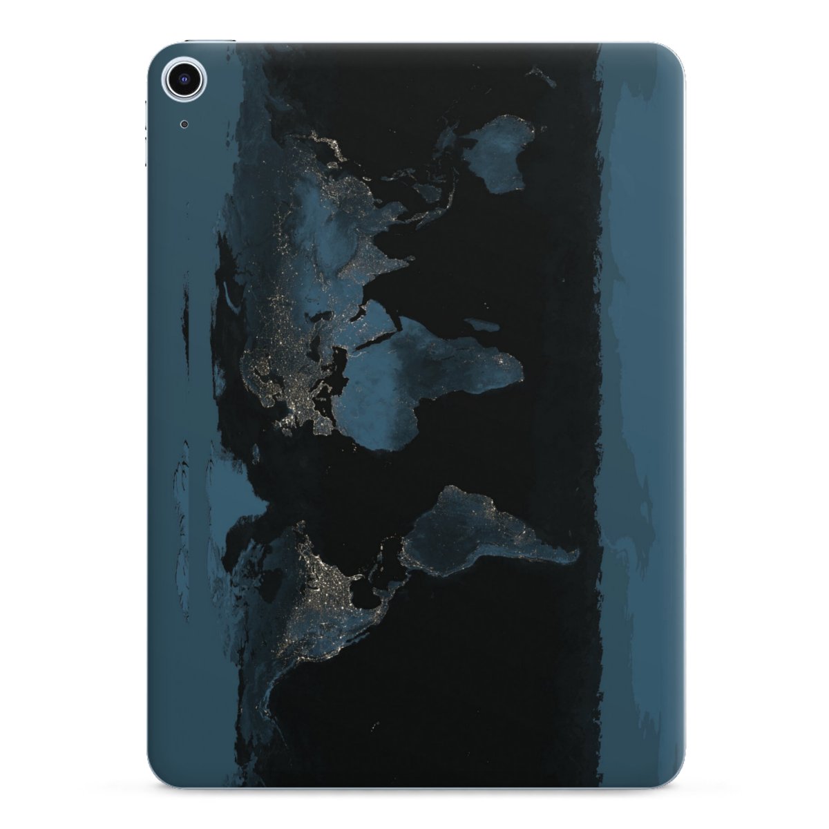 Mappa del mondo con luce notturna