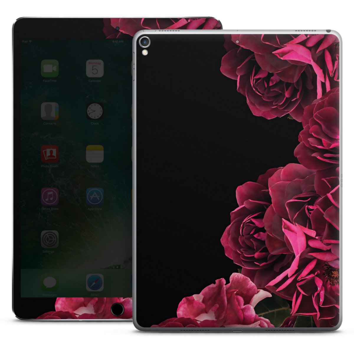 Rose vintage su nero