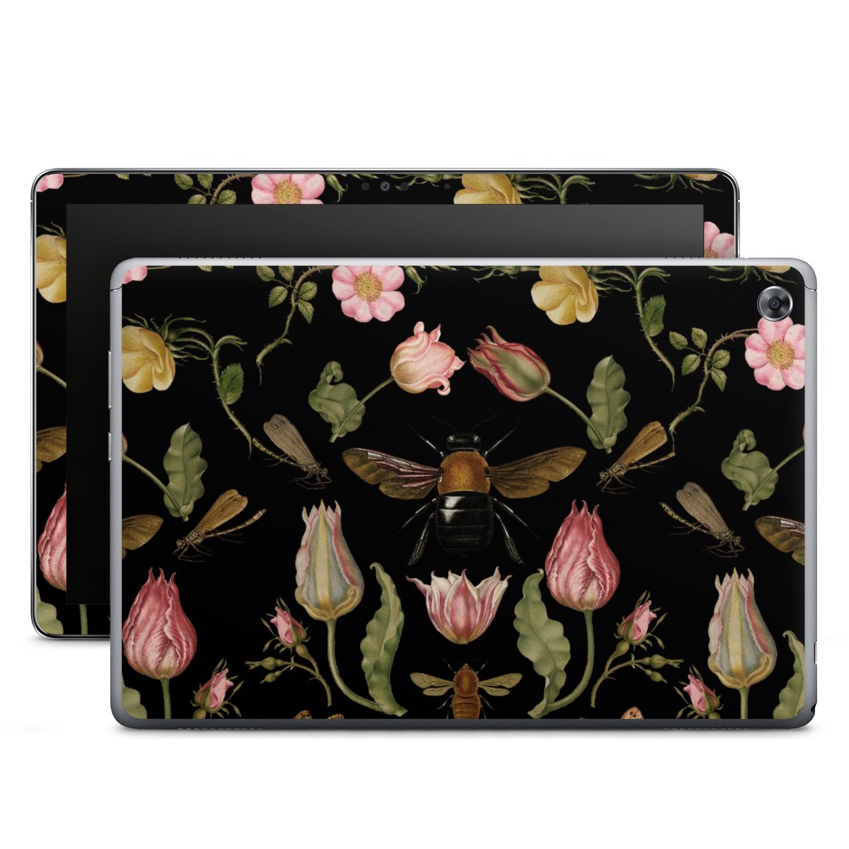 Wildblumen und Biene Schwarz