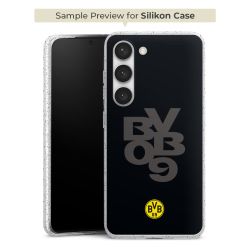 Silikon Glitter Case transparent-silber