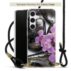 Carry Case Transparent Leder schwarz/gold