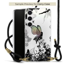 Carry Case Transparent Leder schwarz/gold