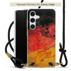 Carry Case Transparent Leder schwarz/gold