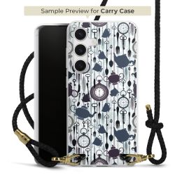 Carry Case Transparent Leder schwarz/gold