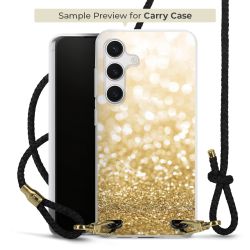 Carry Case Transparent Leder schwarz/gold