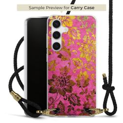 Carry Case Transparent Leder schwarz/gold