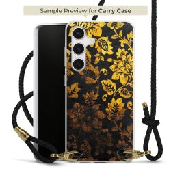 Carry Case Transparent Leder schwarz/gold