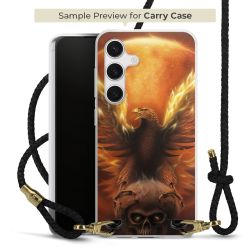 Carry Case Transparent Leder schwarz/gold