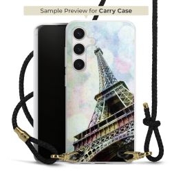 Carry Case Transparent Leder schwarz/gold