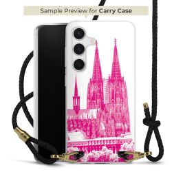 Carry Case Transparent Leder schwarz/gold