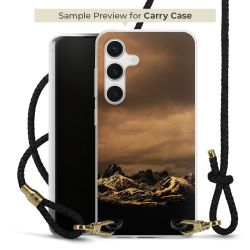 Carry Case Transparent Leder schwarz/gold