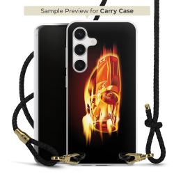 Carry Case Transparent Leder schwarz/gold