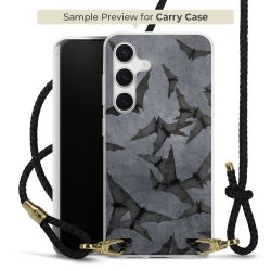 Carry Case Transparent Leder schwarz/gold