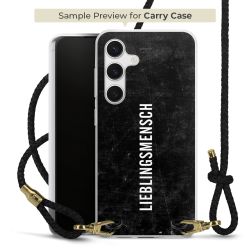 Carry Case Transparent Leder schwarz/gold