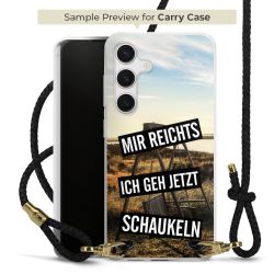 Carry Case Transparent Leder schwarz/gold