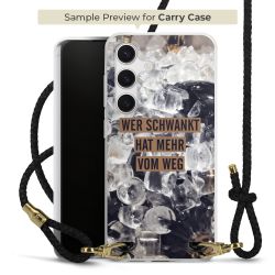 Carry Case Transparent Leder schwarz/gold