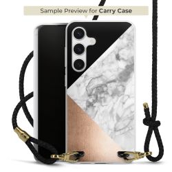 Carry Case Transparent Leder schwarz/gold