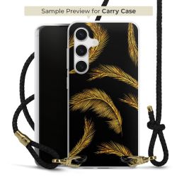 Carry Case Transparent Leder schwarz/gold