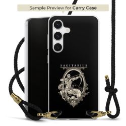 Carry Case Transparent Leder schwarz/gold