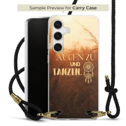 Carry Case Transparent Leder schwarz/gold