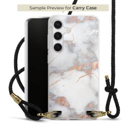 Carry Case Transparent Leder schwarz/gold