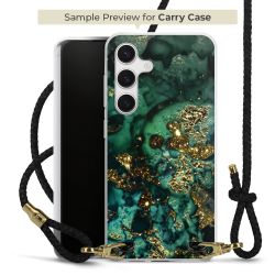 New Carry Case Transparent Leder schwarz/gold