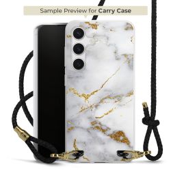 Carry Case Transparent Leder schwarz/gold