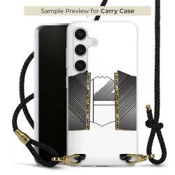 Carry Case Transparent Leder schwarz/gold