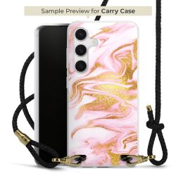 Carry Case Transparent Leder schwarz/gold