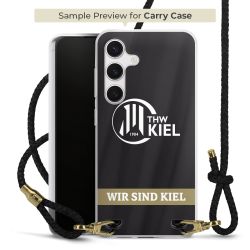 Carry Case Transparent Leder schwarz/gold