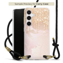 Carry Case Transparent Leder schwarz/gold