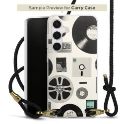 Carry Case Transparent Leather black/gold