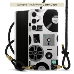 Carry Case Transparent Leather black/gold