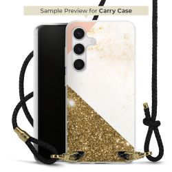 Carry Case Transparent Leder schwarz/gold